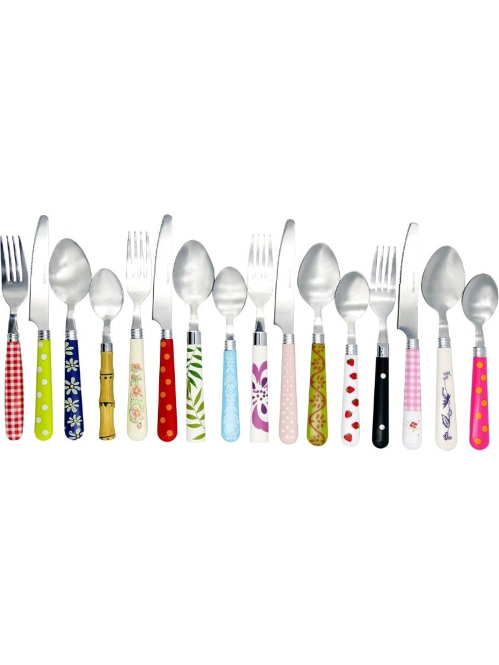 Eclectic Mosaic Stainless Steel Flatware Set, 16-Piece Mix & Match Collection
